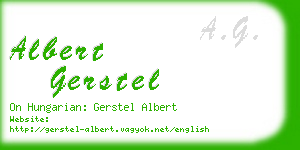 albert gerstel business card